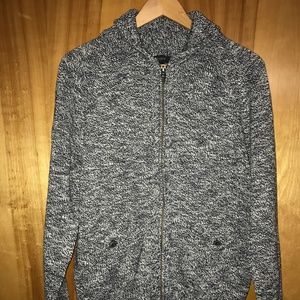 J. Crew Mens Marbled Cotton Full Zip Sweater